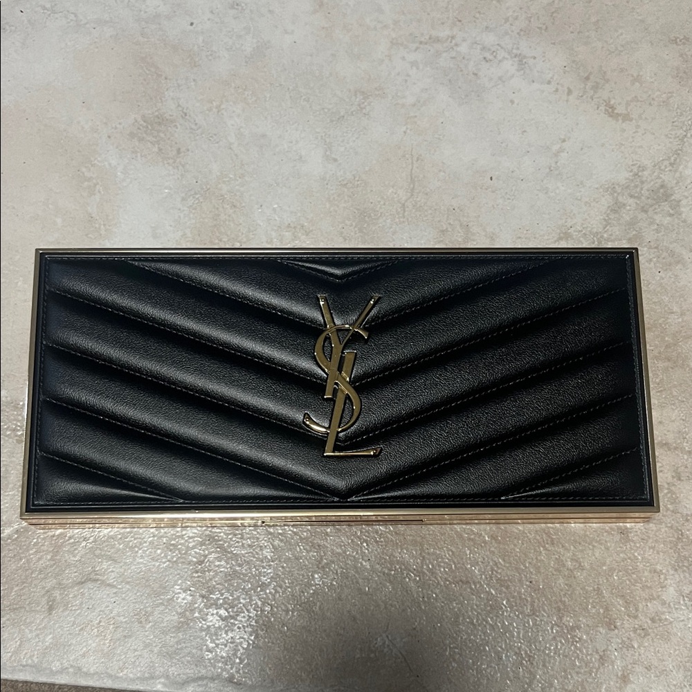 Authentic YSL Black Quilted Eye Pallet Case